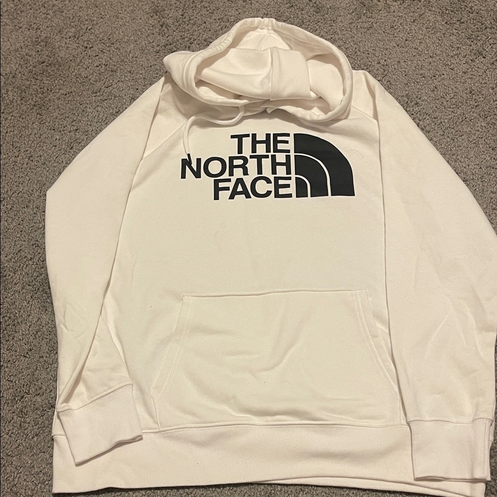 The North Face women’s  white hooded sweatshirt